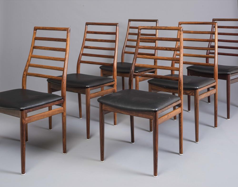A SET OF SIX DANISH ROSEWOOD DINING CHAIRS by Dyrlund Image