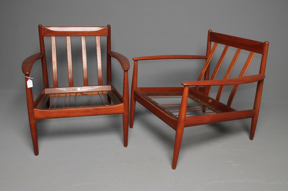 A PAIR OF DANISH TEAK LOUNGE CHAIRS by France & Son 1959 Image