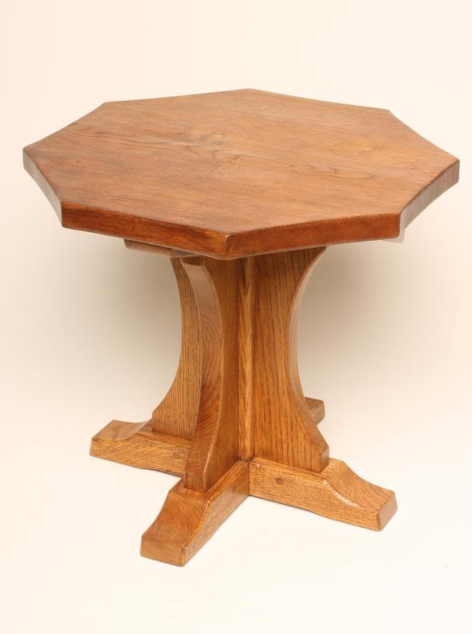 AN ADZED OAK COFFEE TABLE in the Robert Thompson style Image
