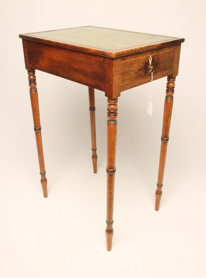 A MAHOGANY WORK/WRITING TABLE Image