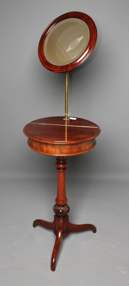A VICTORIAN MAHOGANY SHAVING STAND Image