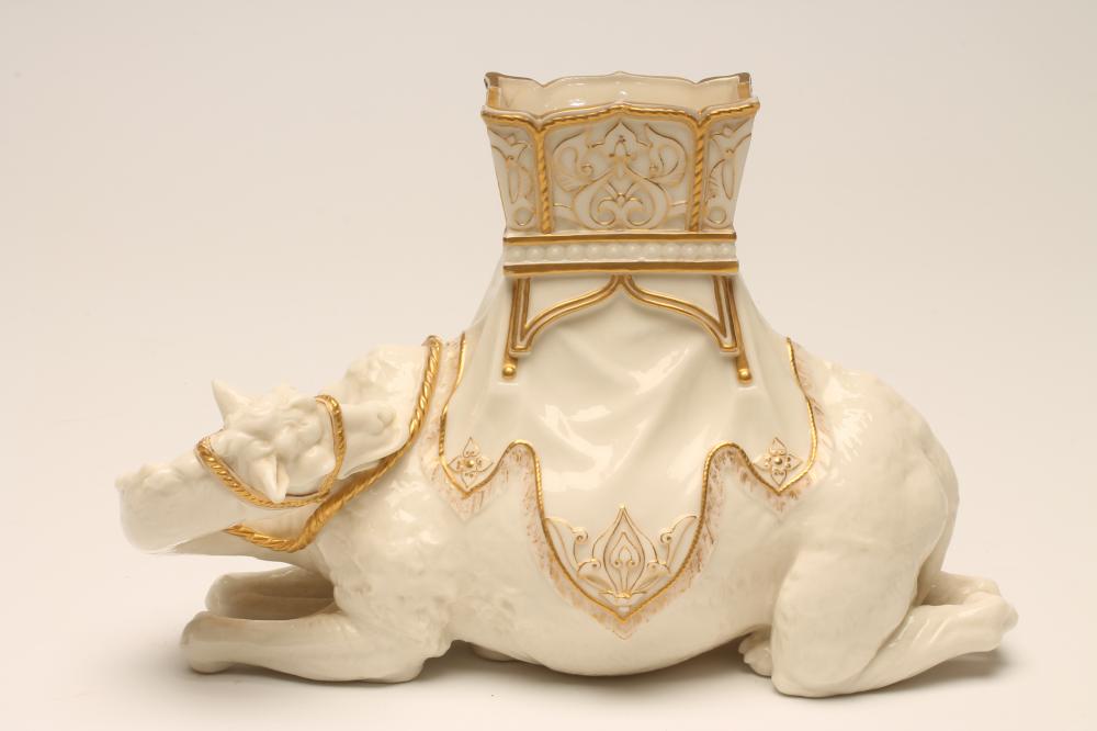 JAMES HADLEY FOR ROYAL WORCESTER-A CHINA CAMEL Image
