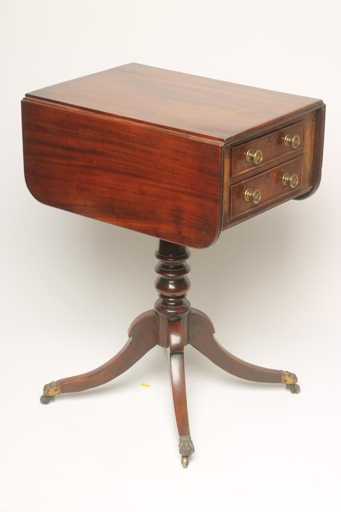 A REGENCY MAHOGANY WORK TABLE Image