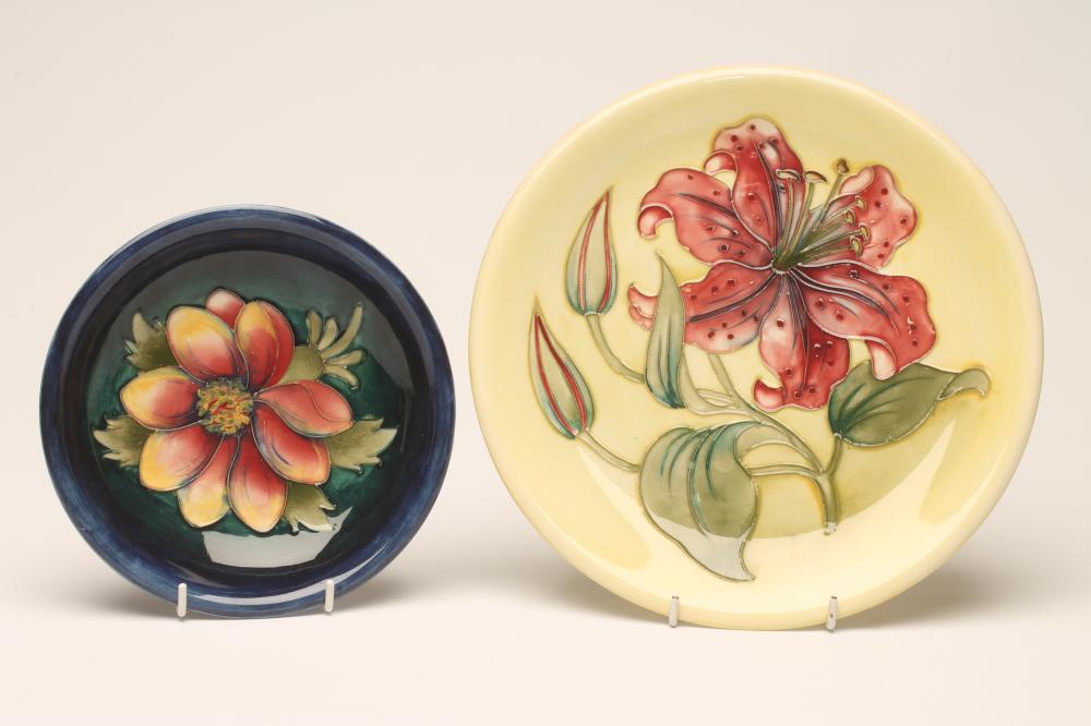 TWO MOORCROFT POTTERY PLATES Image