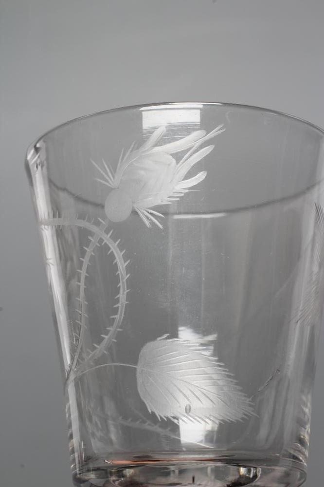 A JACOBITE WINE GLASS Image