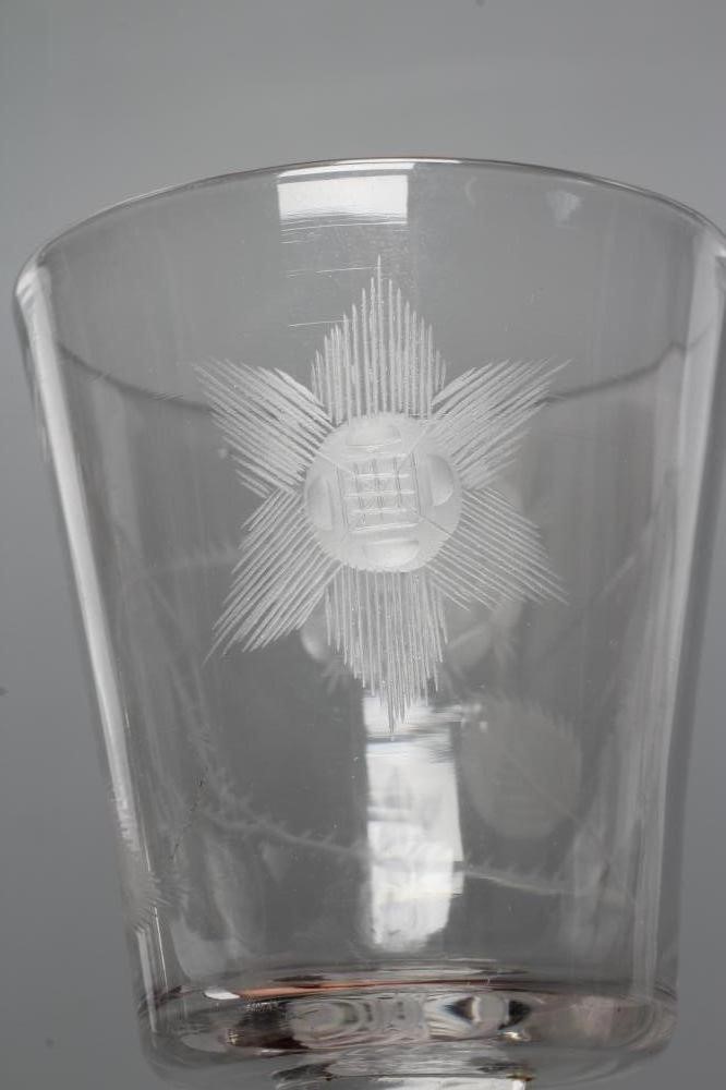 A JACOBITE WINE GLASS Image
