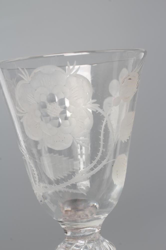A JACOBITE WINE GLASS Image