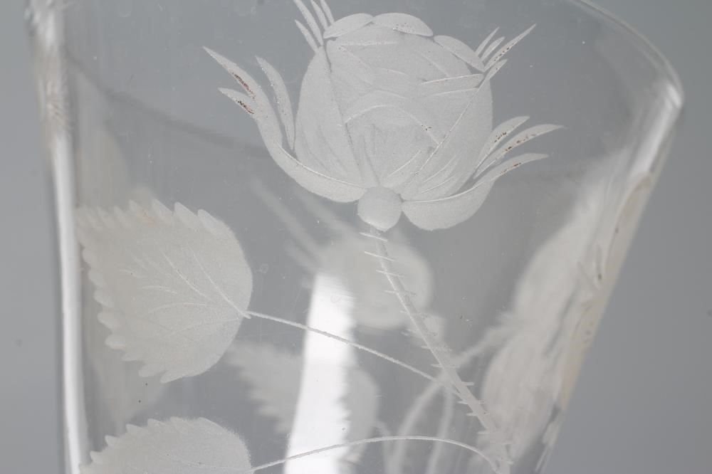 A JACOBITE WINE GLASS Image