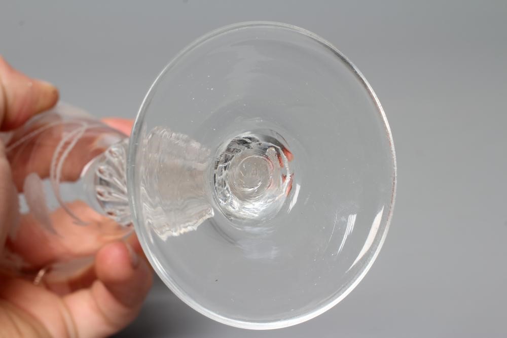 A JACOBITE WINE GLASS Image