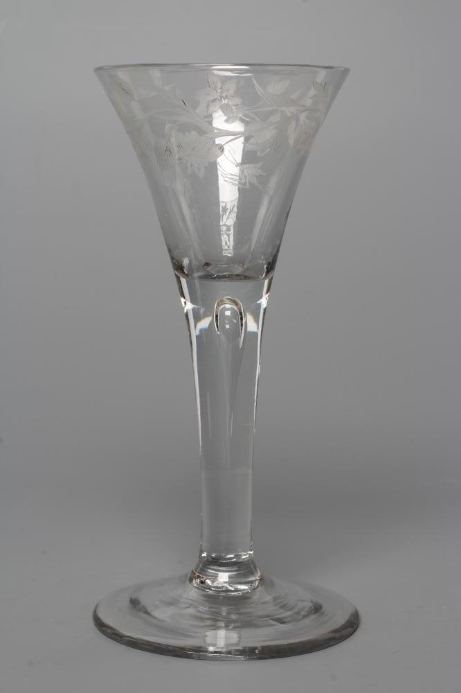 A JACOBITE WINE GLASS Image