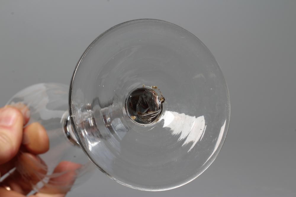 A JACOBITE WINE GLASS Image