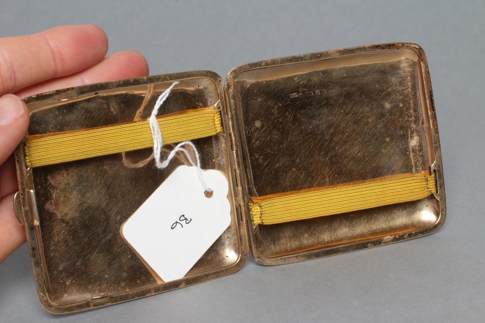 A 9CT GOLD CIGARETTE CASE, sponsor's mark B&S, Birmingham 1922, of plain slightly concave rounded Image