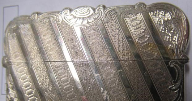 AN EARLY VICTORIAN SILVER VISITING CARD CASE Image