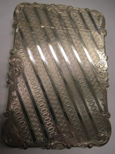 AN EARLY VICTORIAN SILVER VISITING CARD CASE Image