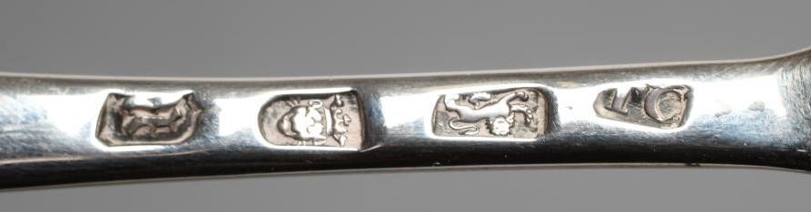 TWO GEORGE III MARROW SCOOPS, makers Thomas Chawner and Richard Crossley, London 1772 and 1805, 8 Image