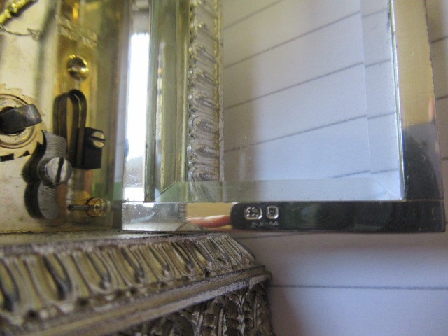 A MODERN SILVER CARRIAGE CLOCK Image