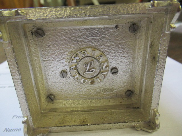 A MODERN SILVER CARRIAGE CLOCK Image