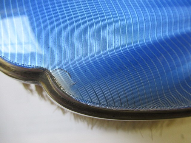 AN ART DECO SILVER SIX PIECE DRESSING TABLE SET Image