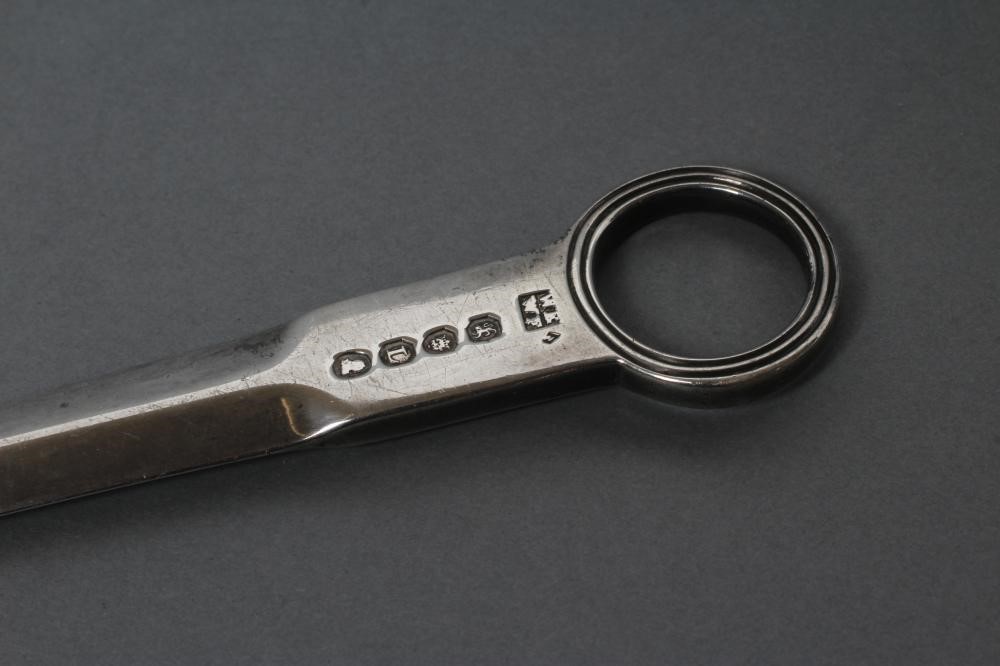 A LATE GEORGE III SILVER MEAT SKEWER, maker Eley & Fearn, London 1806, with reeded loop handle, Image