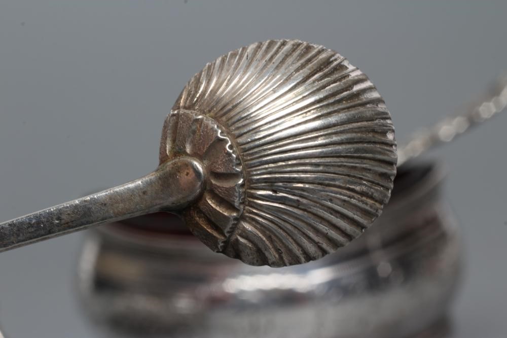 A PAIR OF LATE GEORGE III SILVER SALTS Image