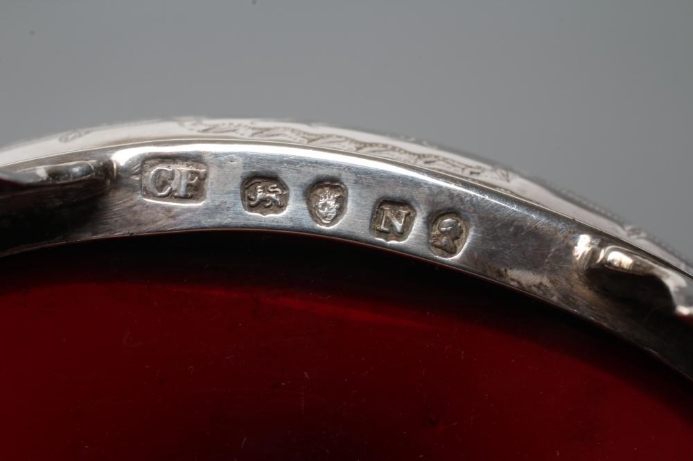 A PAIR OF LATE GEORGE III SILVER SALTS Image