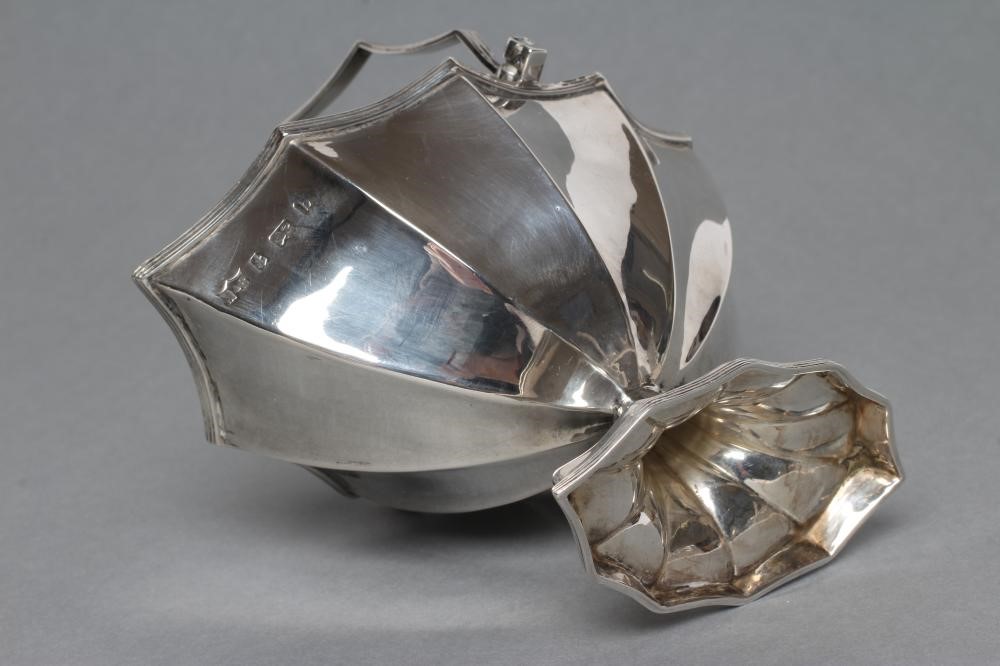 A LATE VICTORIAN SILVER SUGAR BASKET Image