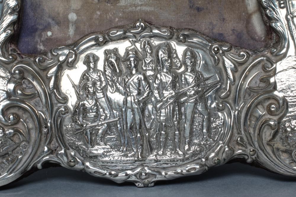 OF BOER WAR INTEREST - a late Victorian easel back photograph frame Image