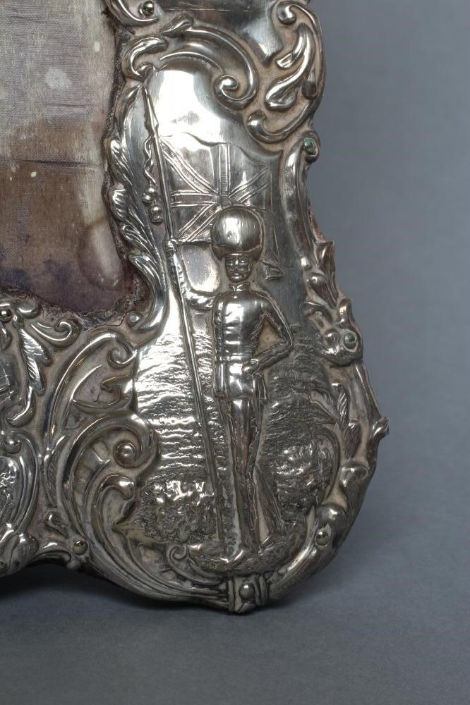 OF BOER WAR INTEREST - a late Victorian easel back photograph frame Image