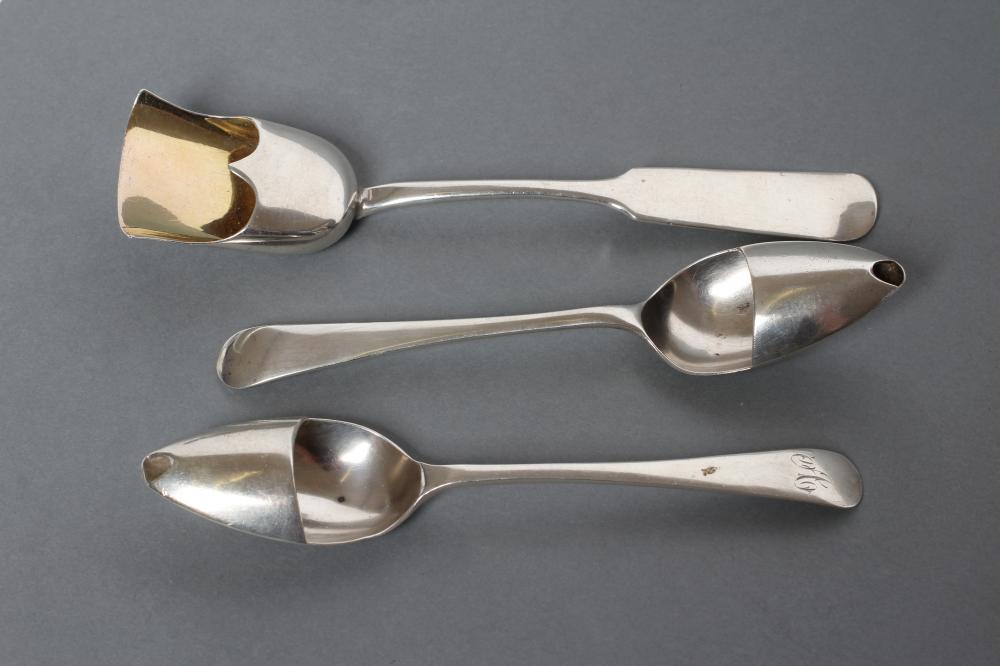 A COMPOSITE PAIR OF SILVER MEDICINE SPOONS Image