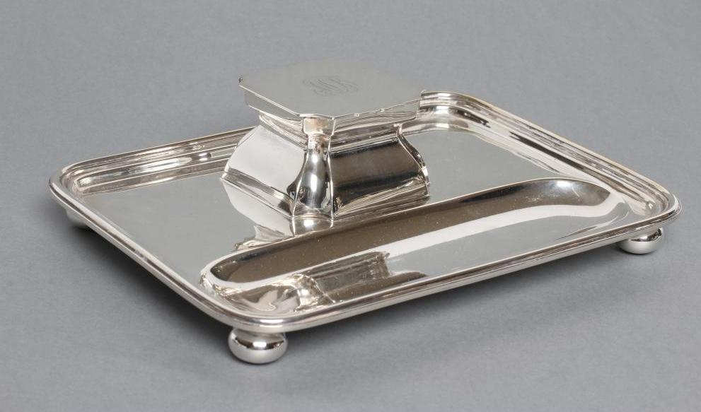 A SILVER DESK STANDISH Image