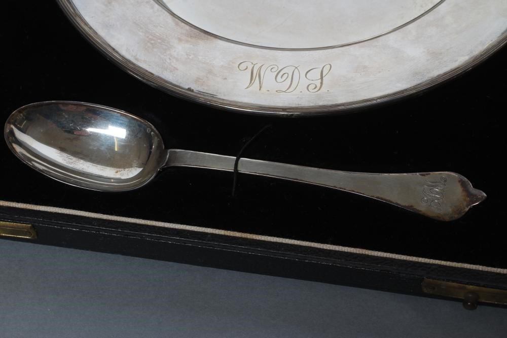 A TWO PIECE SILVER CHRISTENING SET Image