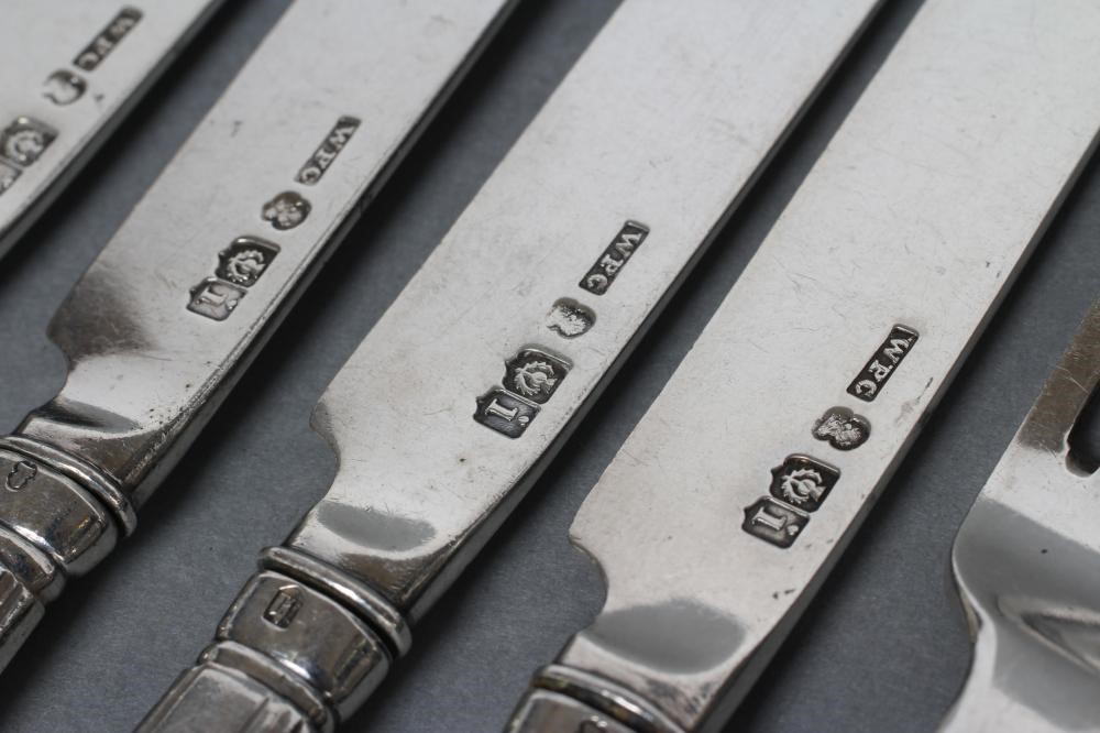 A SET OF ELEVEN SCOTTISH SILVER DESSERT FORKS Image