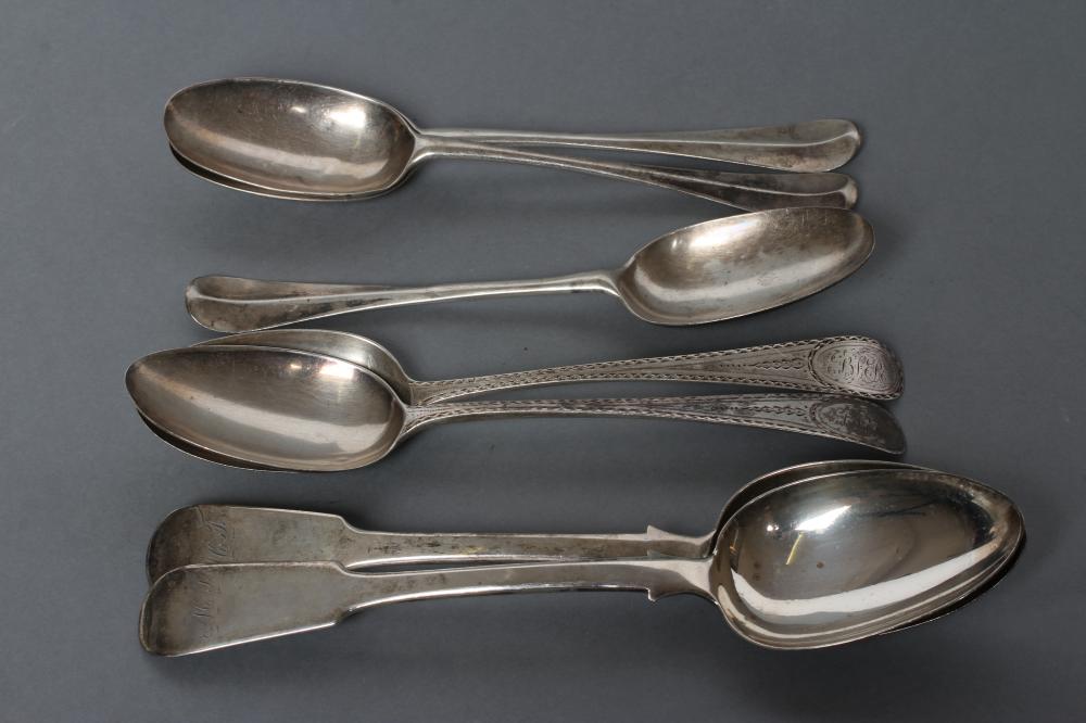 A SET OF THREE GEORGE II SILVER TABLESPOONS Image