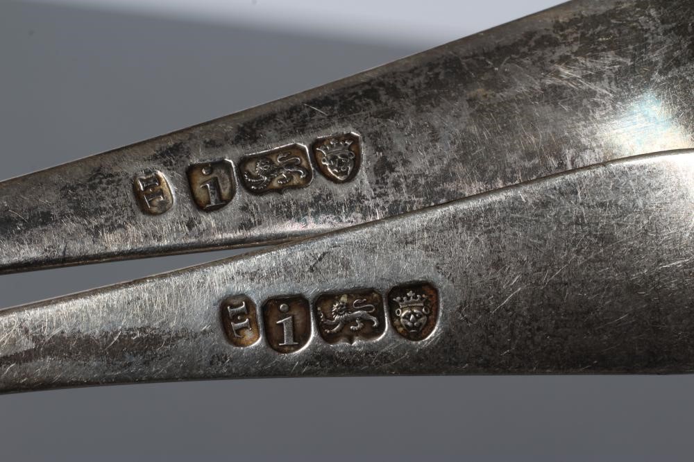 A SET OF THREE GEORGE II SILVER TABLESPOONS Image