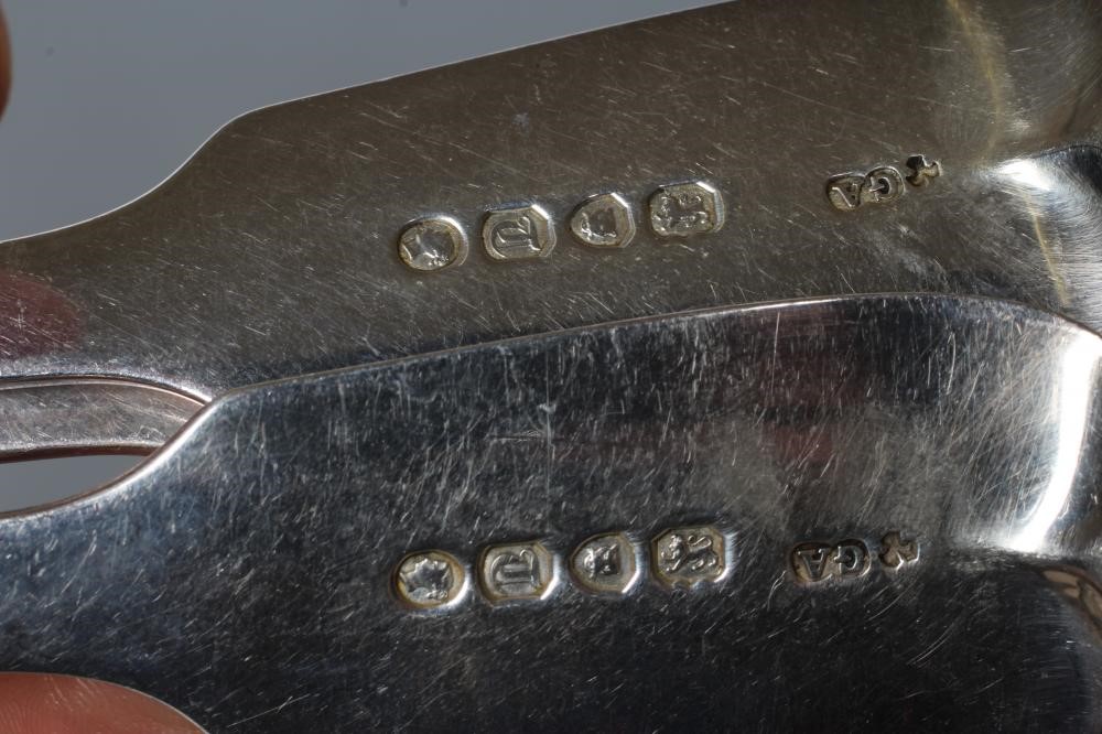 A SET OF FOUR VICTORIAN SILVER TABLESPOONS Image