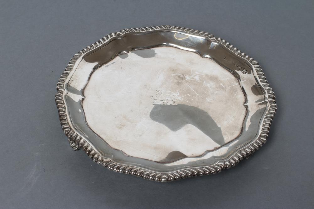 AN EARLY VICTORIAN SILVER WAITER Image