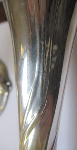 A PAIR OF EDWARDIAN ART NOUVEAU SILVER VASES Image