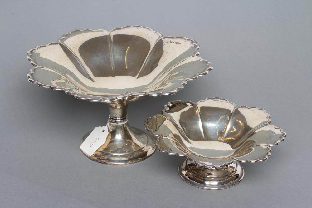 AN EDWARDIAN SILVER HIGH PEDESTAL TAZZA Image