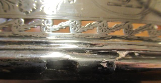 A GEORGE III IRISH SILVER GALLERIED OVAL STAND Image