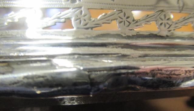 A GEORGE III IRISH SILVER GALLERIED OVAL STAND Image