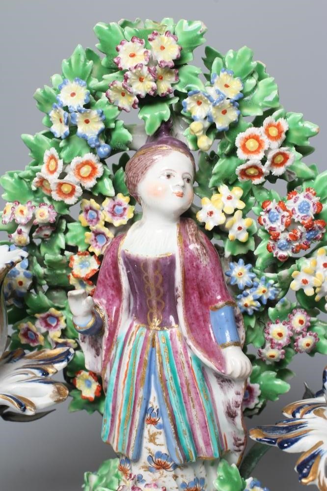 A BOW PORCELAIN FIGURAL CANDELABRUM Image