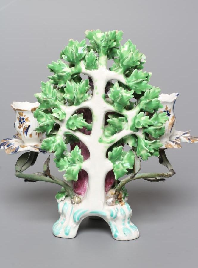A BOW PORCELAIN FIGURAL CANDELABRUM Image