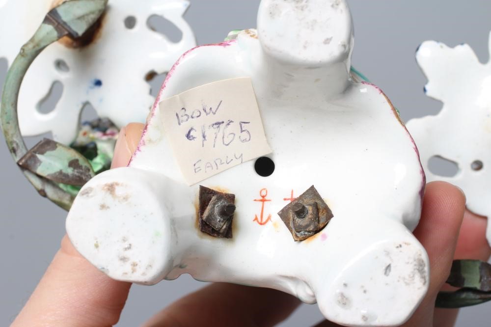 A BOW PORCELAIN FIGURAL CANDELABRUM Image