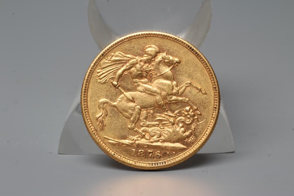 A VICTORIA YH SOVEREIGN, 1876, 8g (Est. plus 20% premium) Image