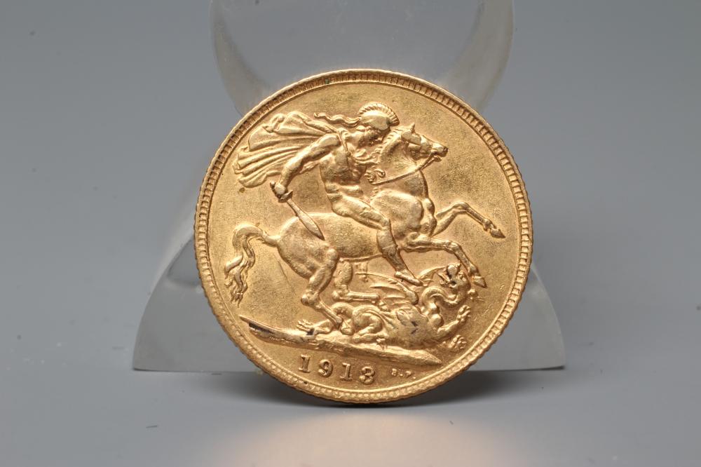 A GEORGE V SOVEREIGN, 1913, 8g (Est. plus 20% premium) Image