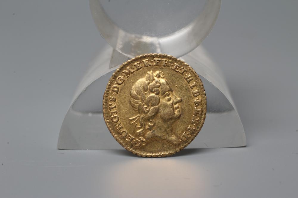 A GEORGE I QUARTER GUINEA, 1718, 2.1g (Est. plus 20% premium) Image
