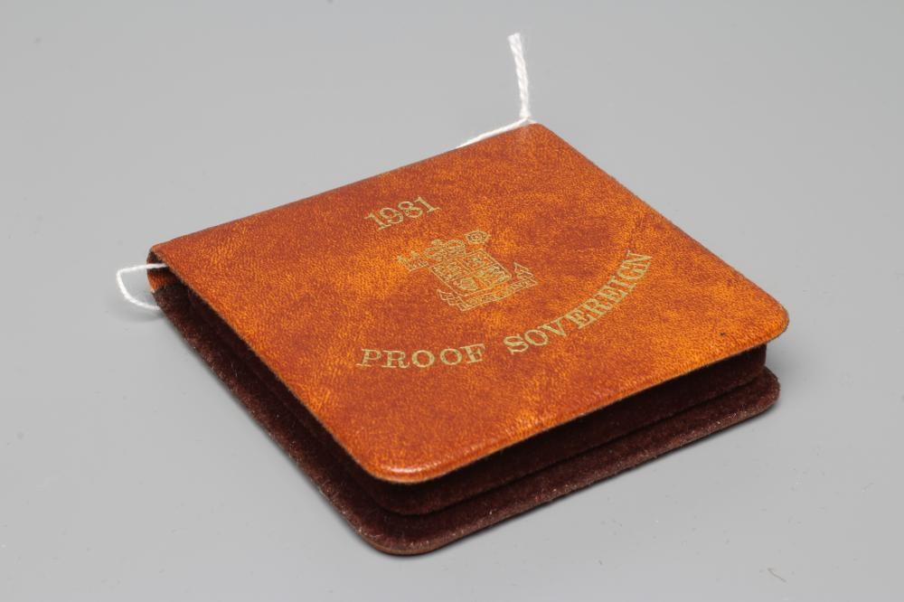 AN ELIZABETH II PROOF SOVEREIGN, 1981, 7.9g, in capsule and cased with certificate (Est. plus 20% Image