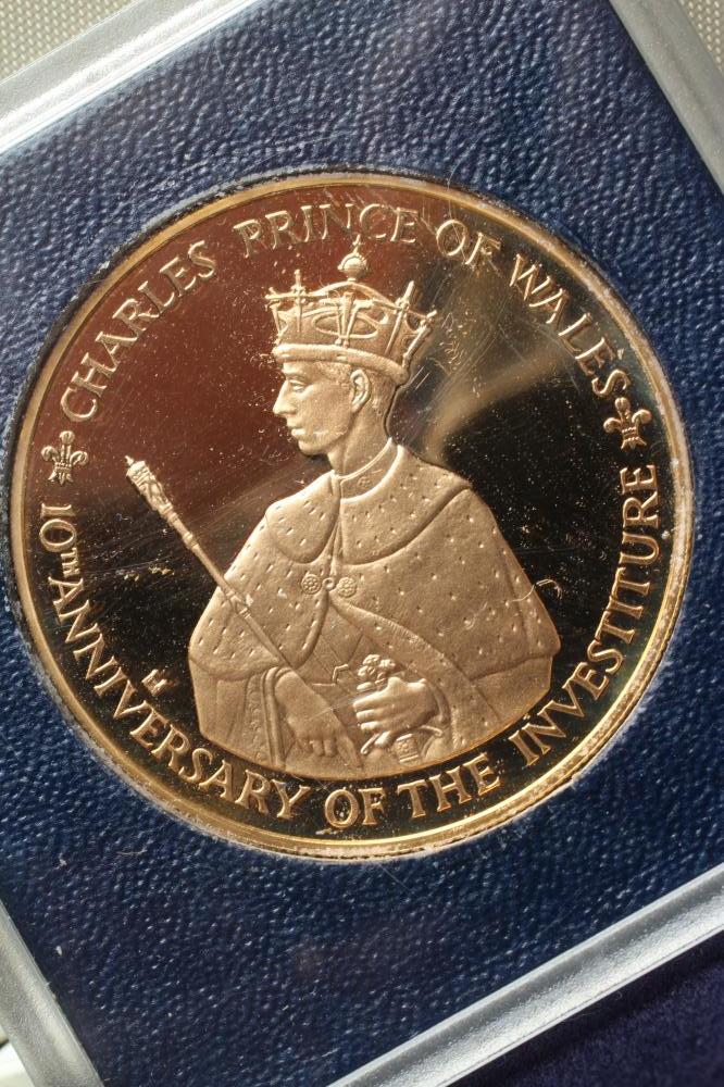 A JAMAICA GOLD PROOF $250, 10th Anniversary of the Investiture of Prince Charles 1969-1979, 1.25ozs, Image