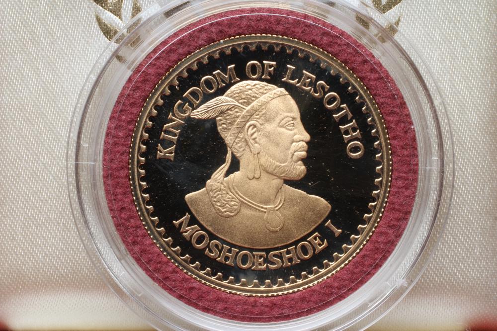 A KINGDOM OF LESOTHO GOLD INTERNATIONAL YEAR OF THE CHILD 250 MALOTI, 1979, 1oz, in capsule and Image
