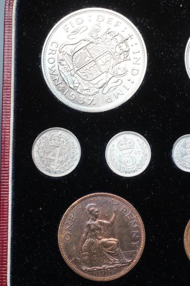 A GEORGE VI SPECIMEN FIFTEEN COIN SET, 1937, including Maundy money, in original case (Est. plus 24% Image